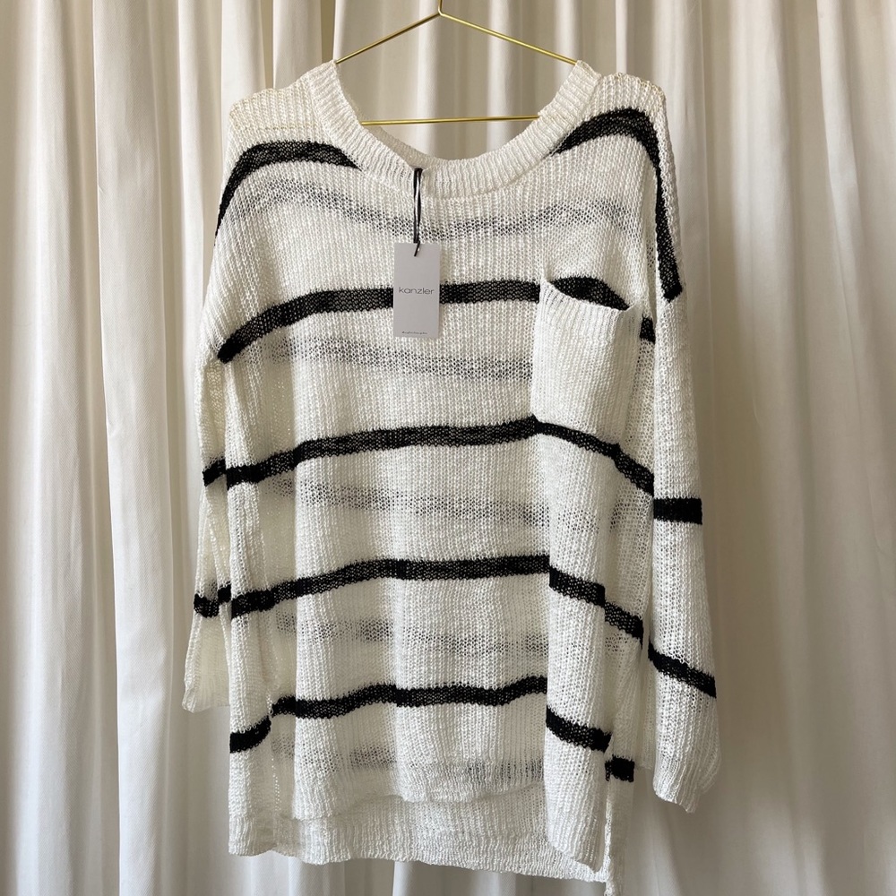 LAST L • STRIPED SWEATER  — In Off white - Picture 5 of 5